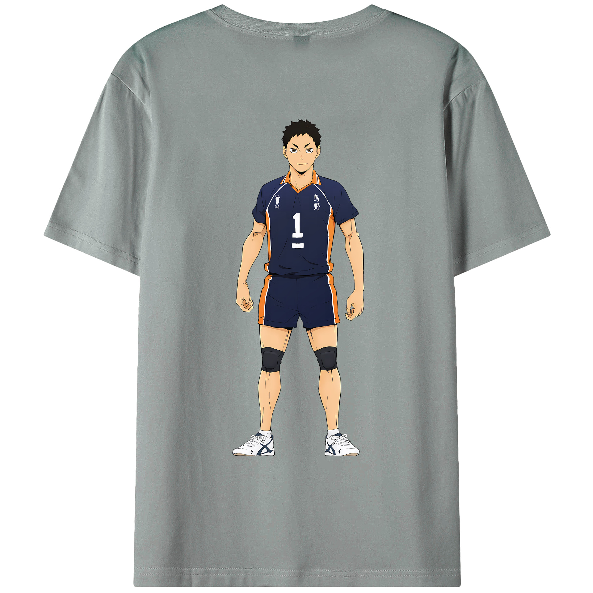（画像用） ハイキュー!! Haikyu!! 綿100％ メンズ半袖Tシャツ（バックプリント） 通気性